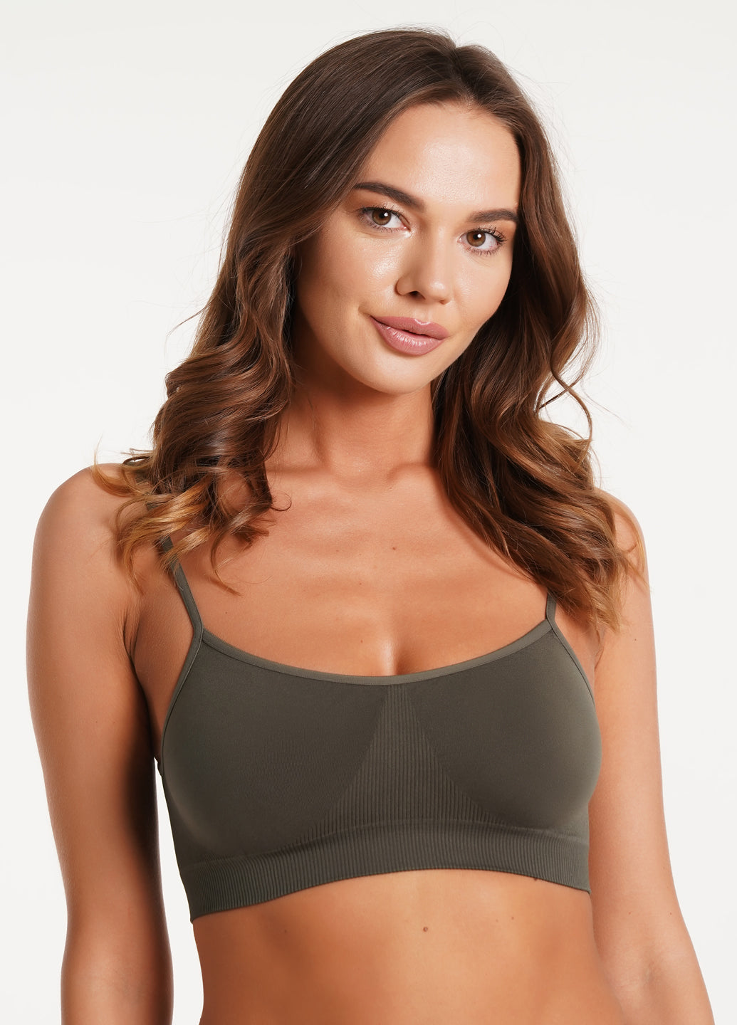 Seamless Cami Bra in Khaki