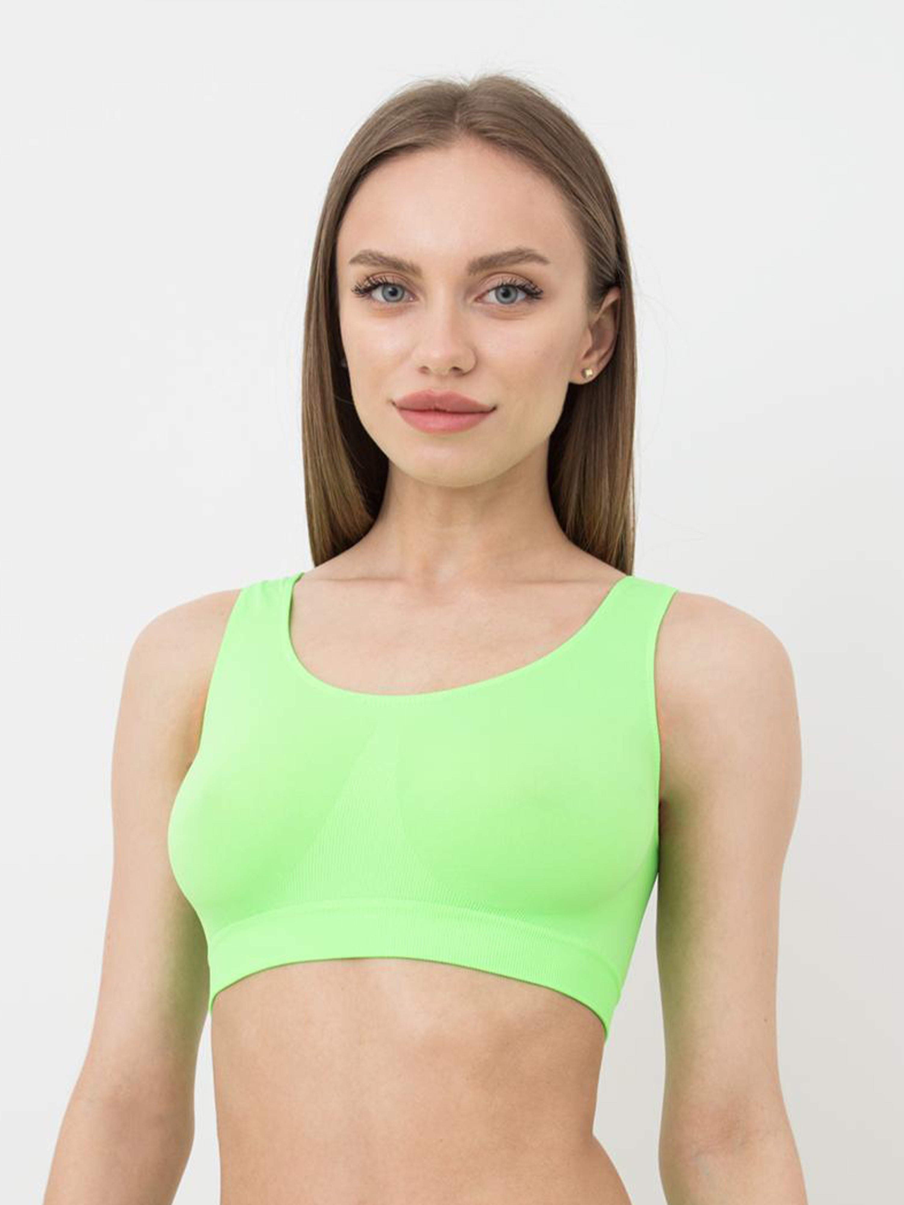 Seamless Wellness Bra in Neon Green