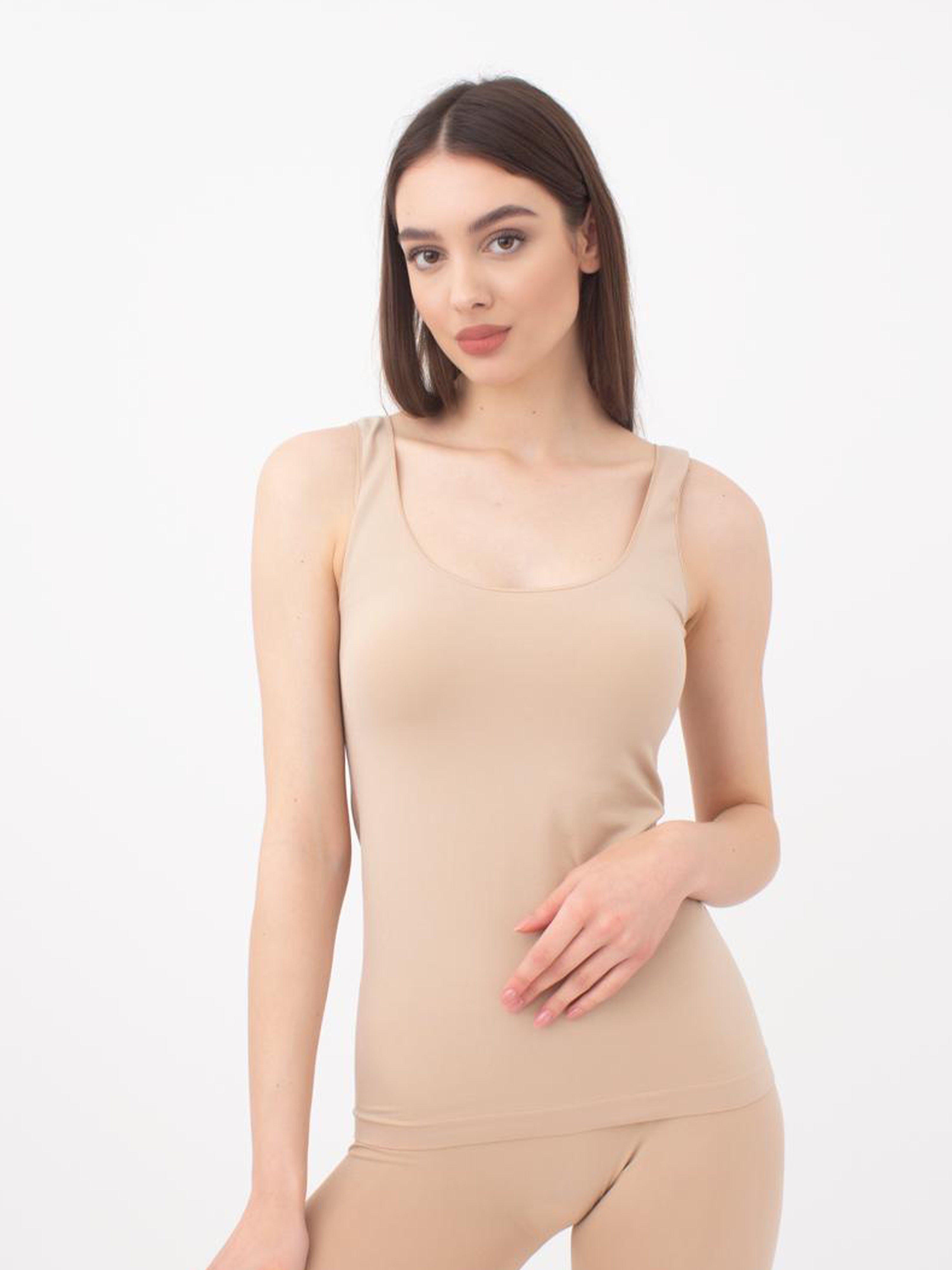 Seamless Tank Top in Beige