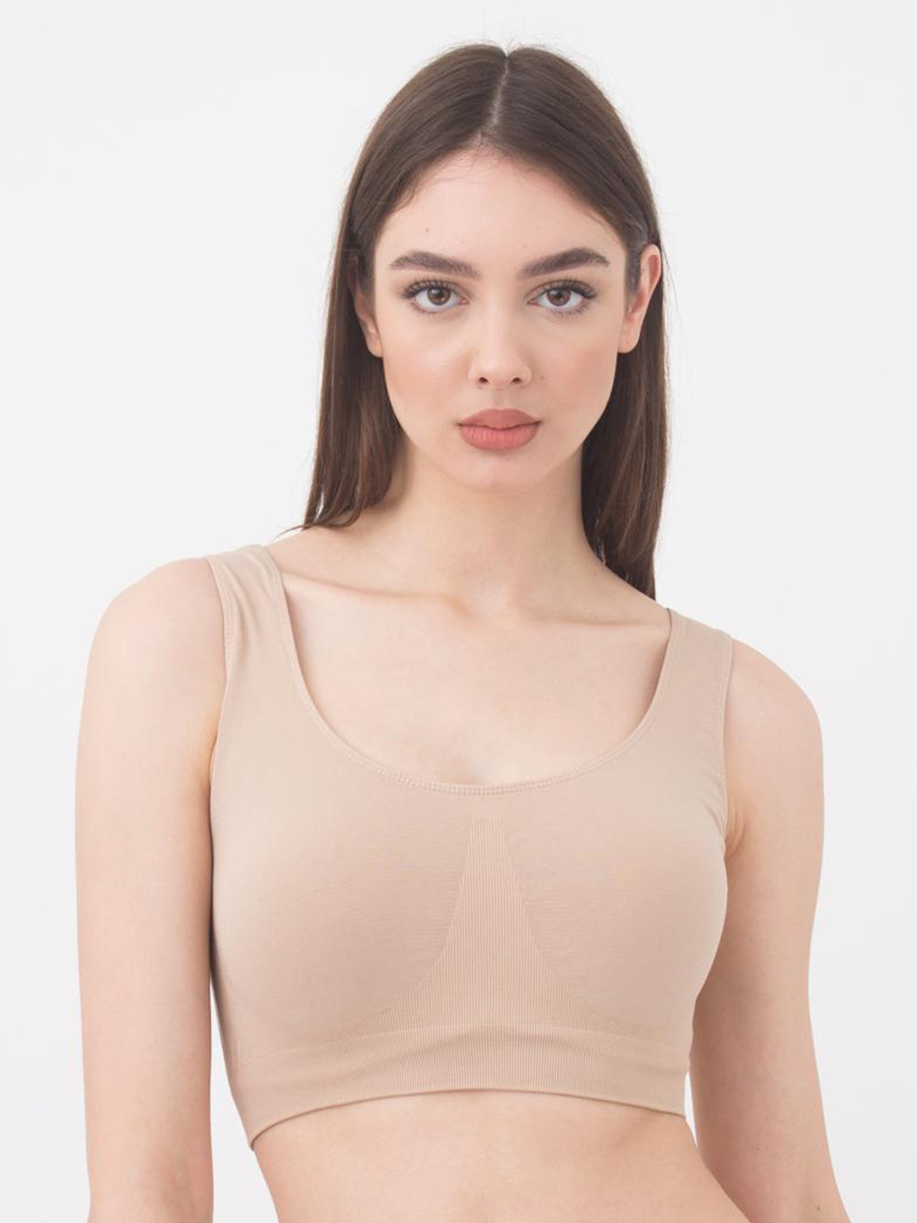 Seamless Wellness Bra in Beige