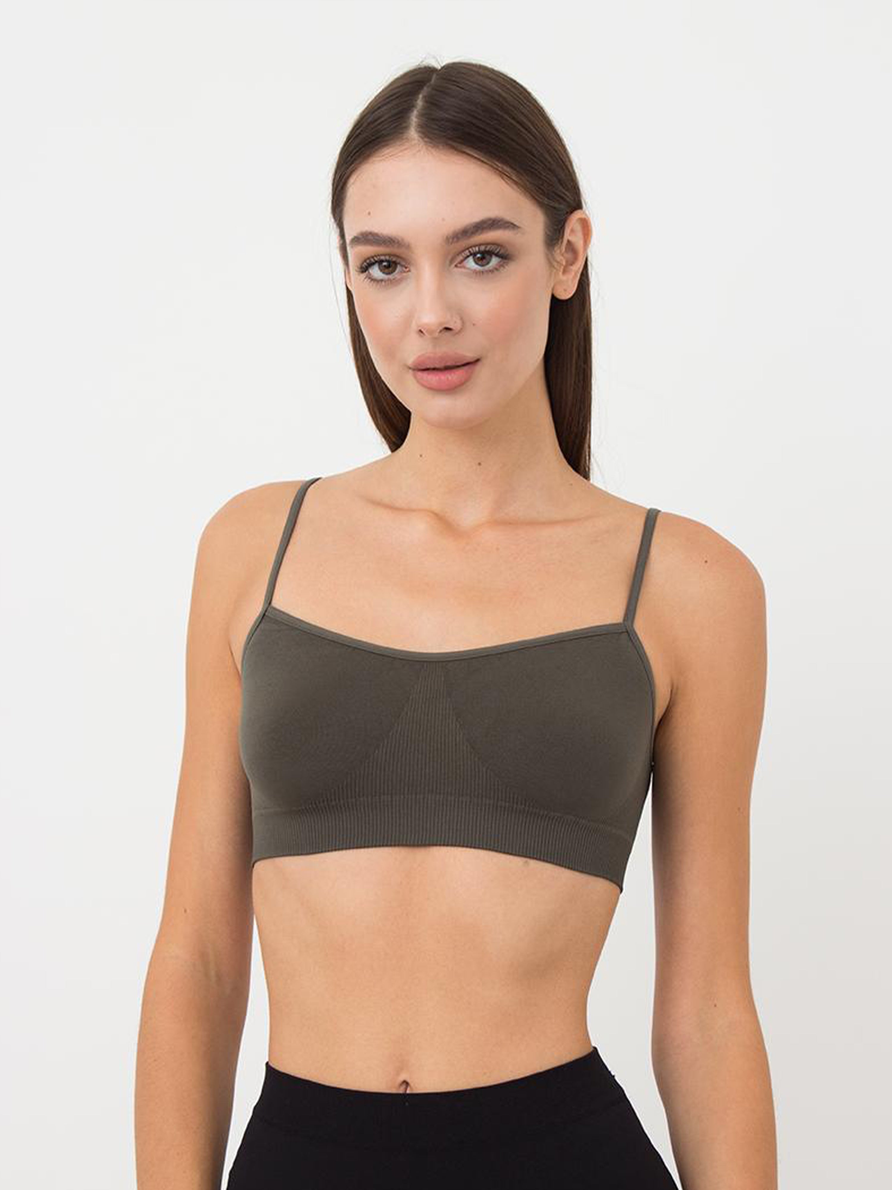 Seamless Cami Bra in Khaki