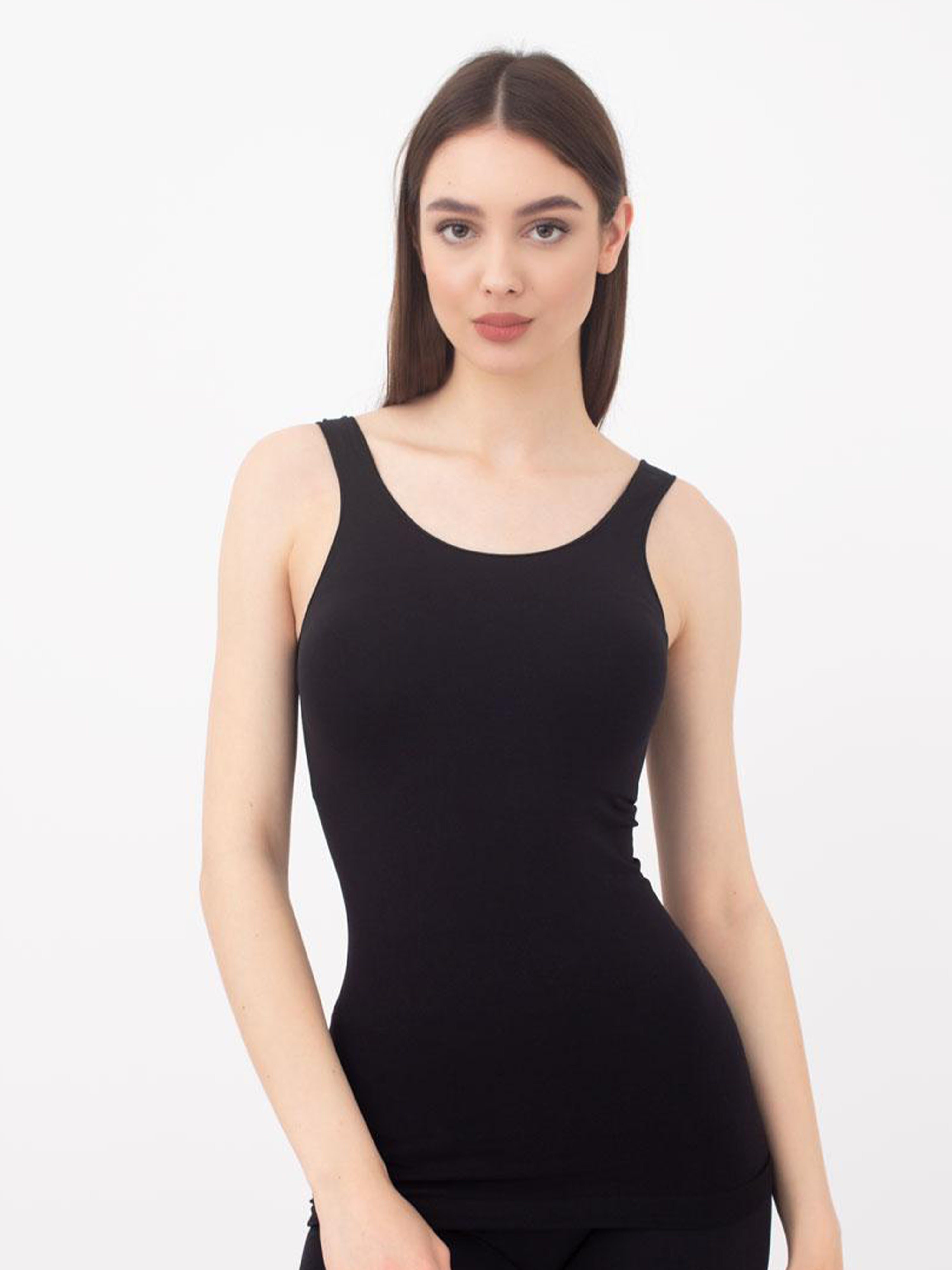 Seamless Tank Top in Black