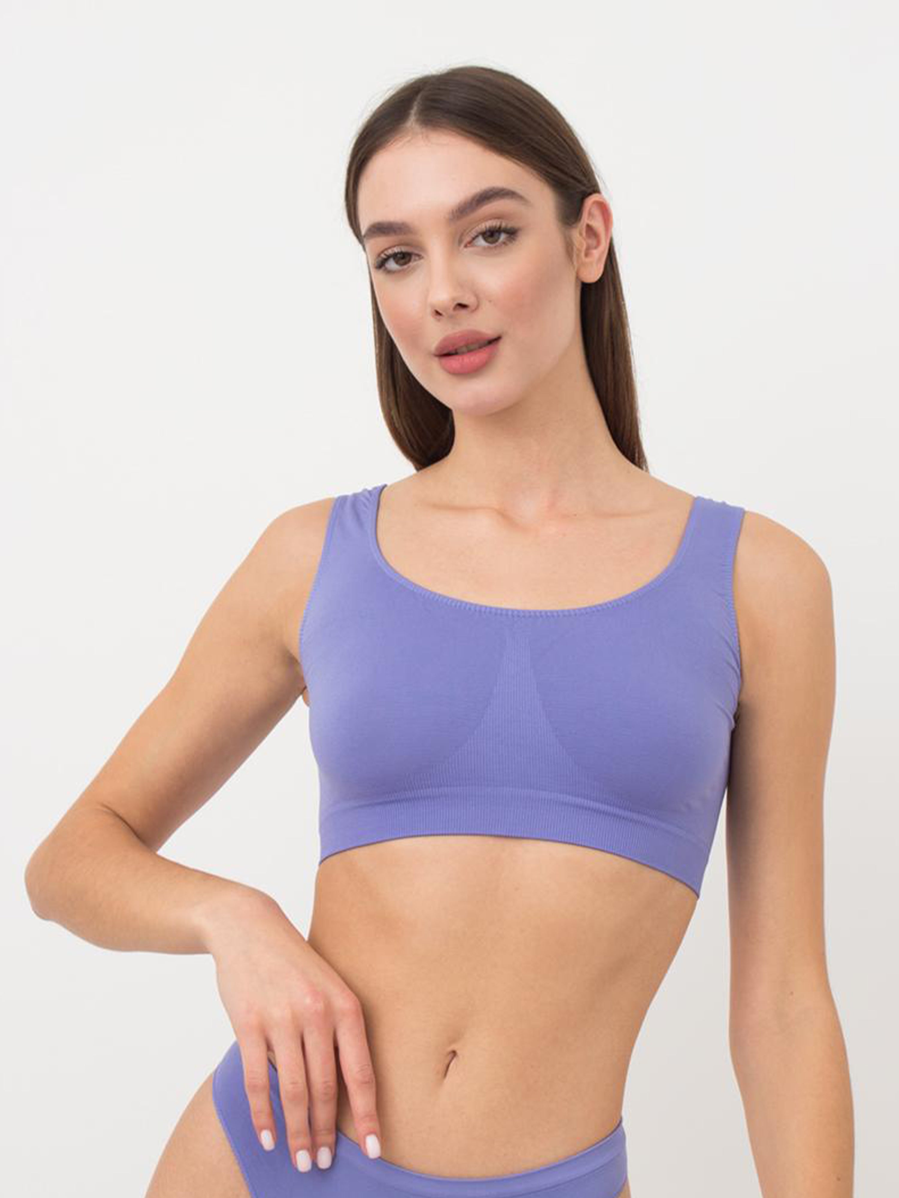 Seamless Wellness Bra in Violet