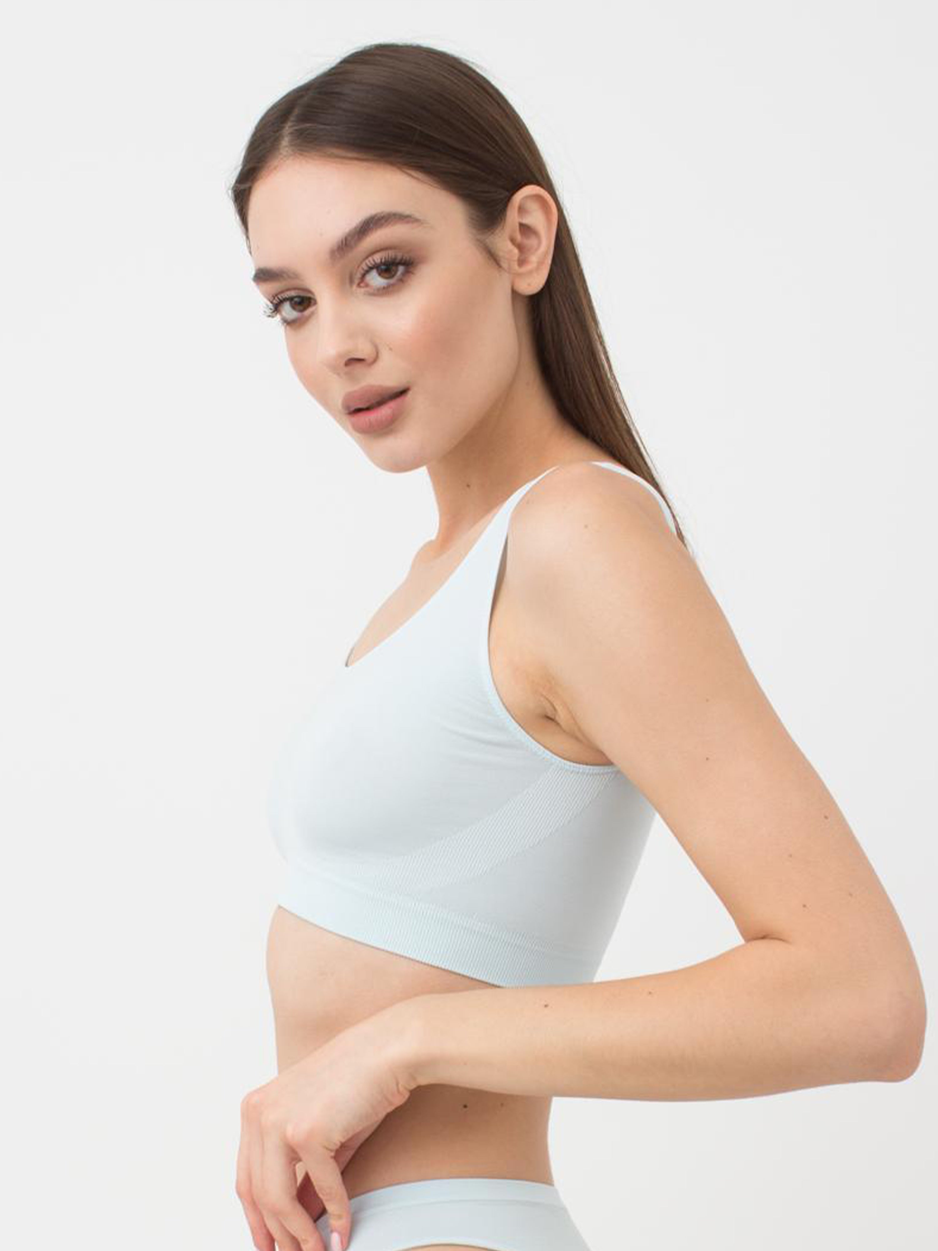 Seamless Wellness Bra in Icy Blue