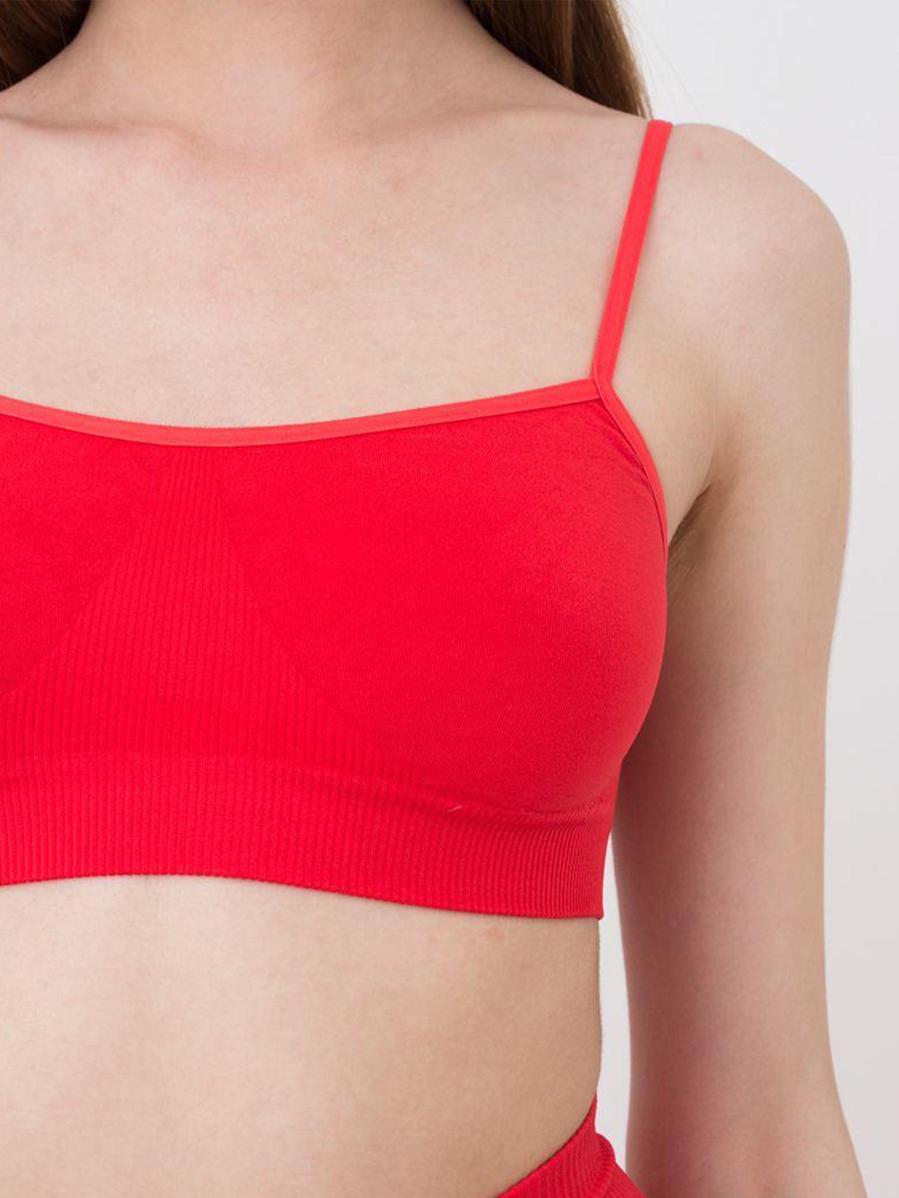 Seamless Cami Bra in Red