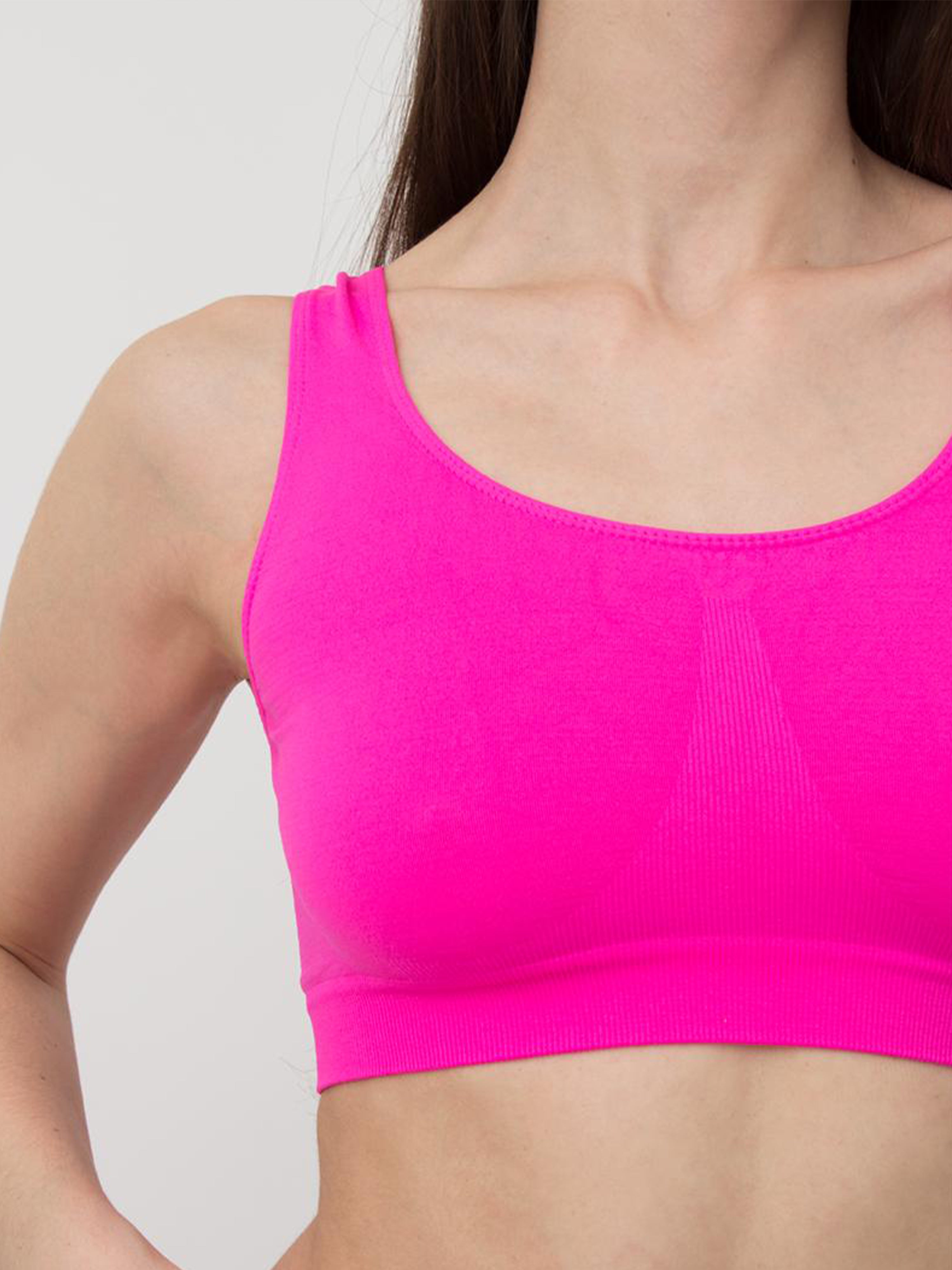 Seamless Wellness Bra in Neon Pink