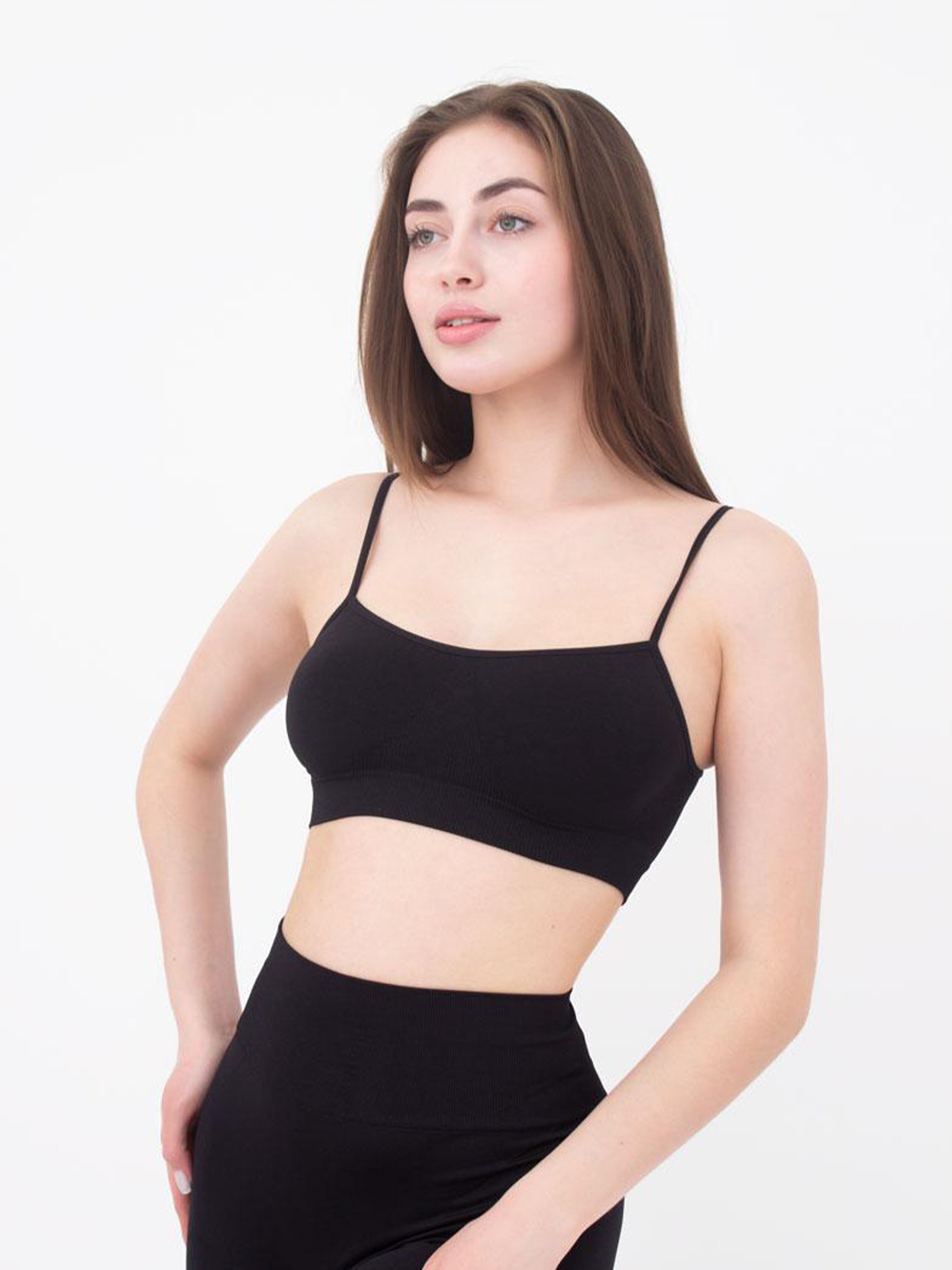 Seamless Cami Bra in Black