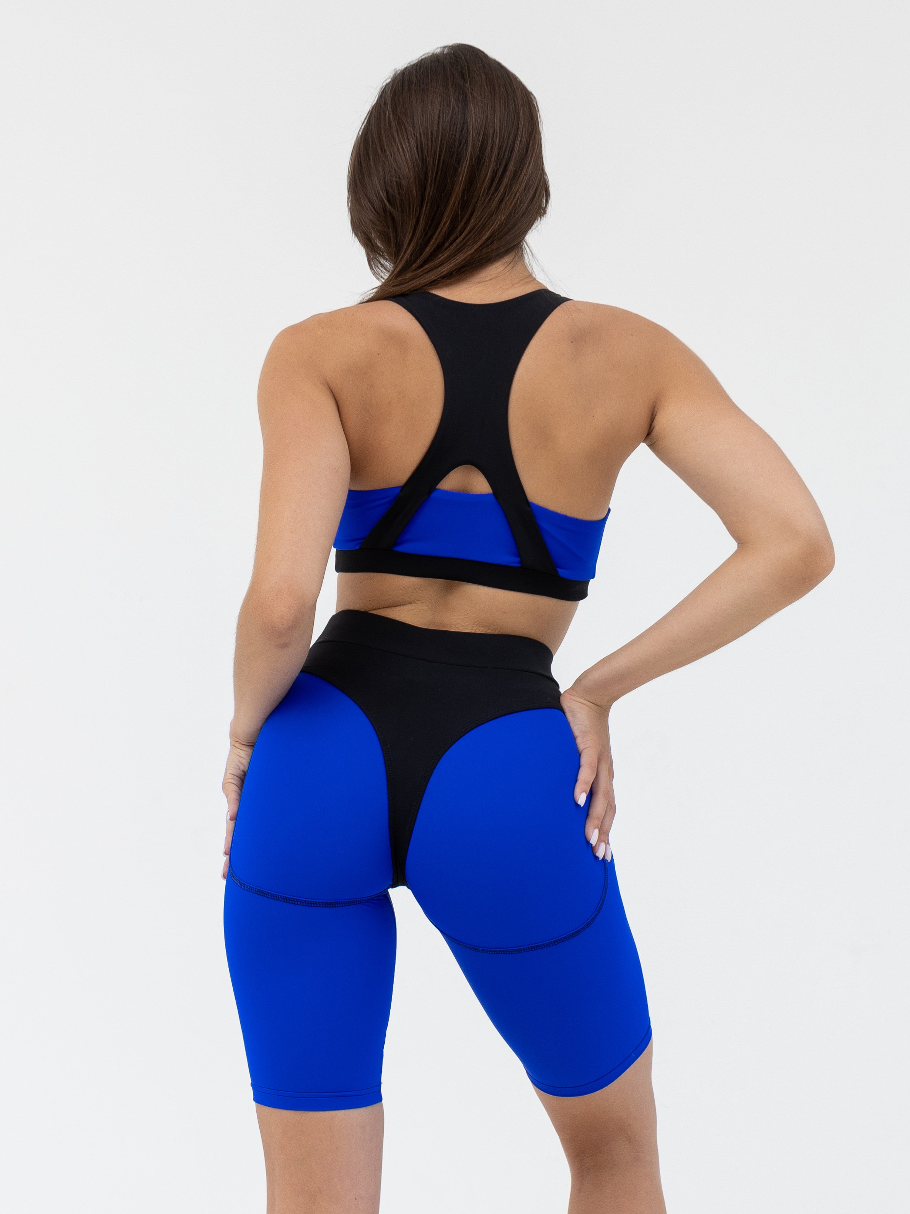 Galaxy Racerback Sports Bra in Electric blue