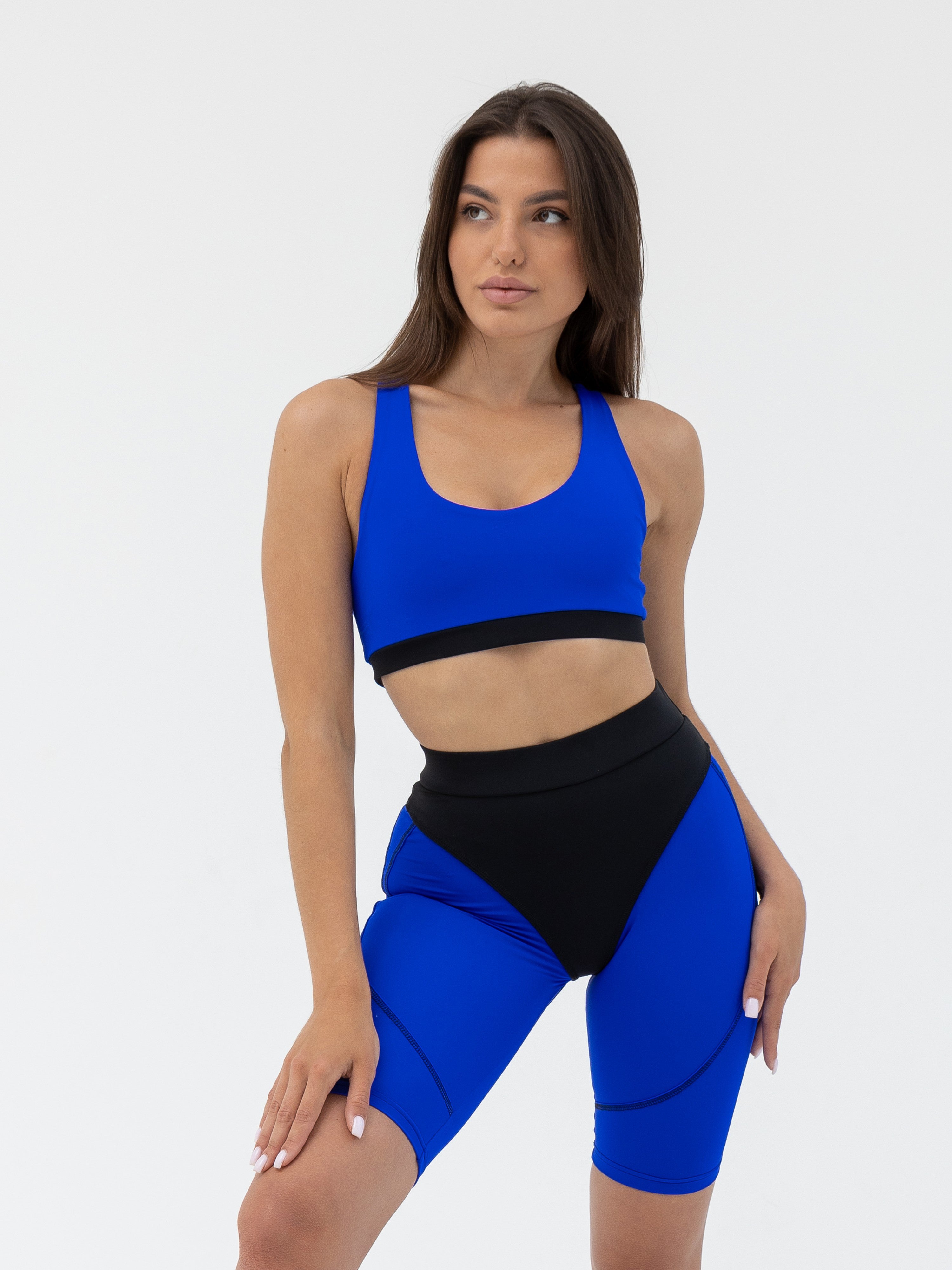 Galaxy Racerback Sports Bra in Electric blue