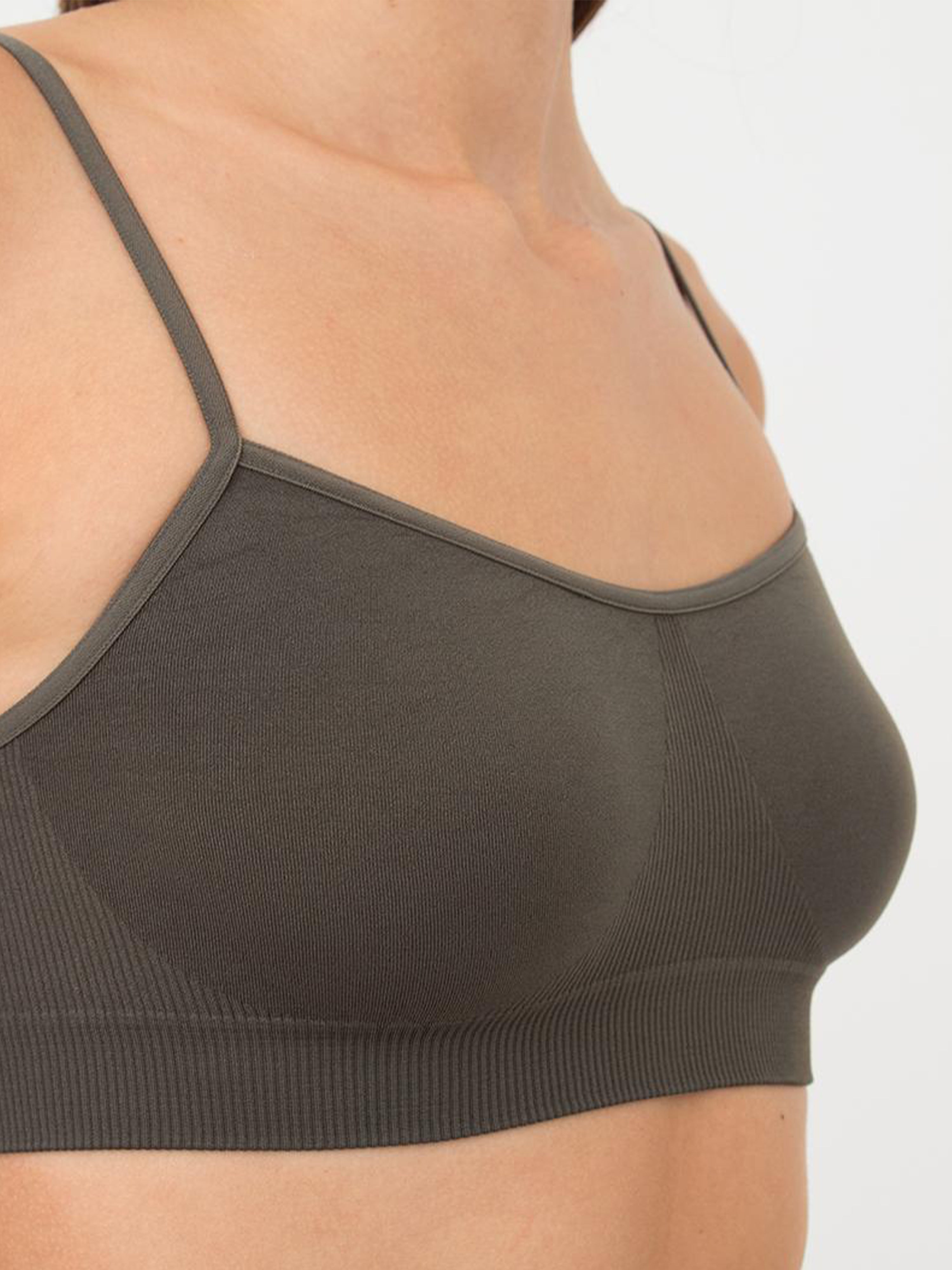 Seamless Cami Bra in Khaki