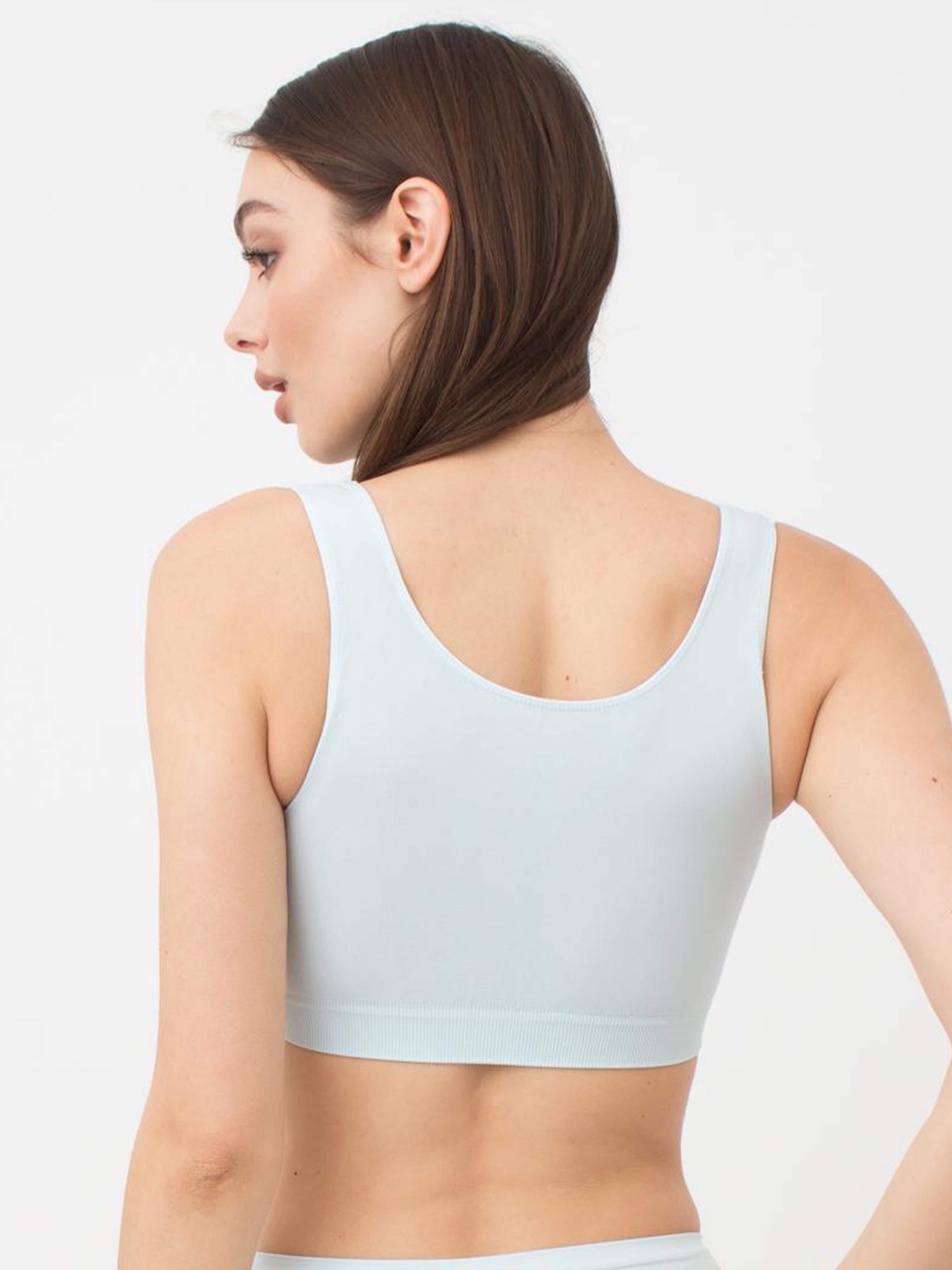 Seamless Wellness Bra in Icy Blue