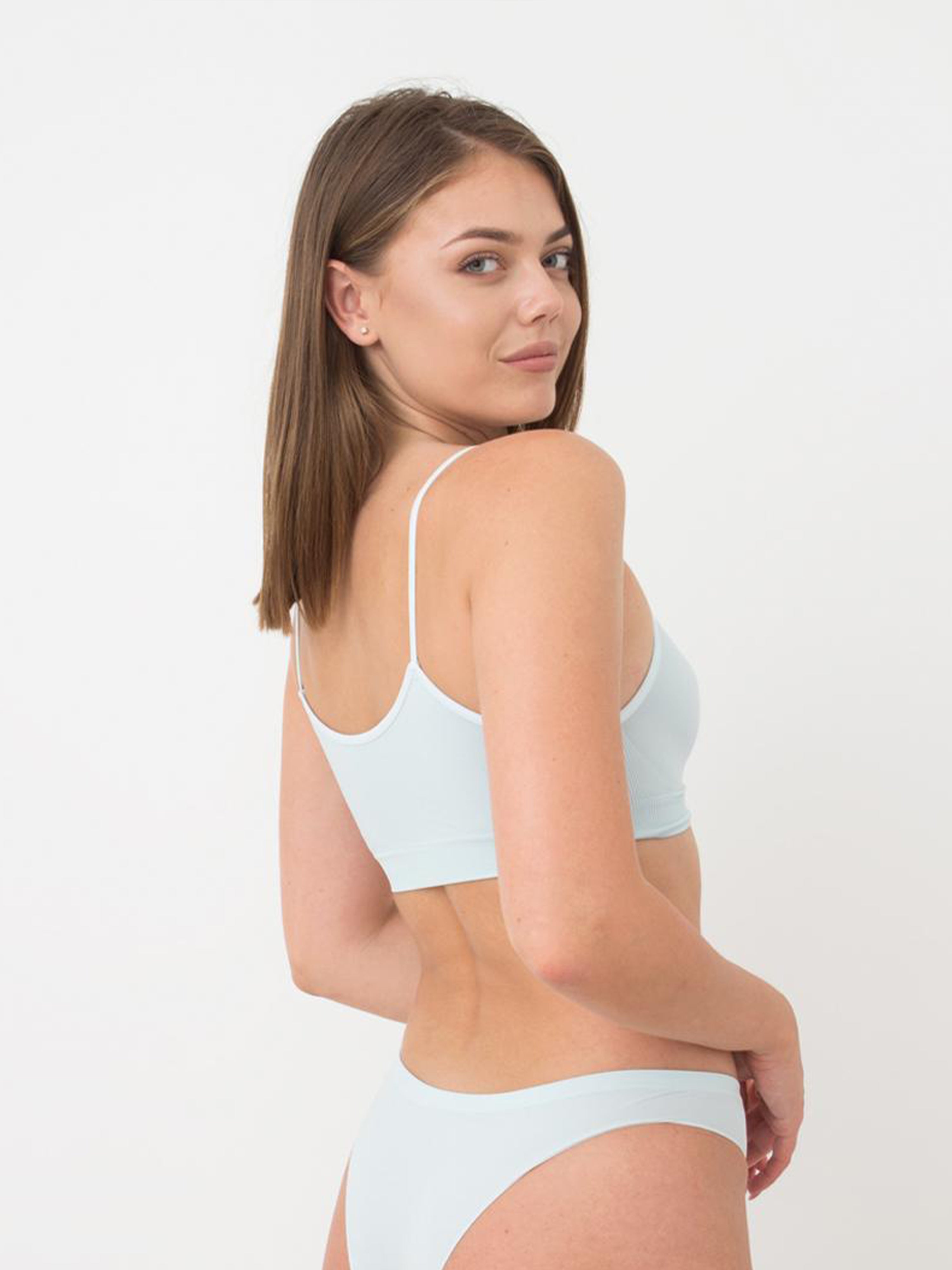 Seamless Cami Bra in Icy Blue