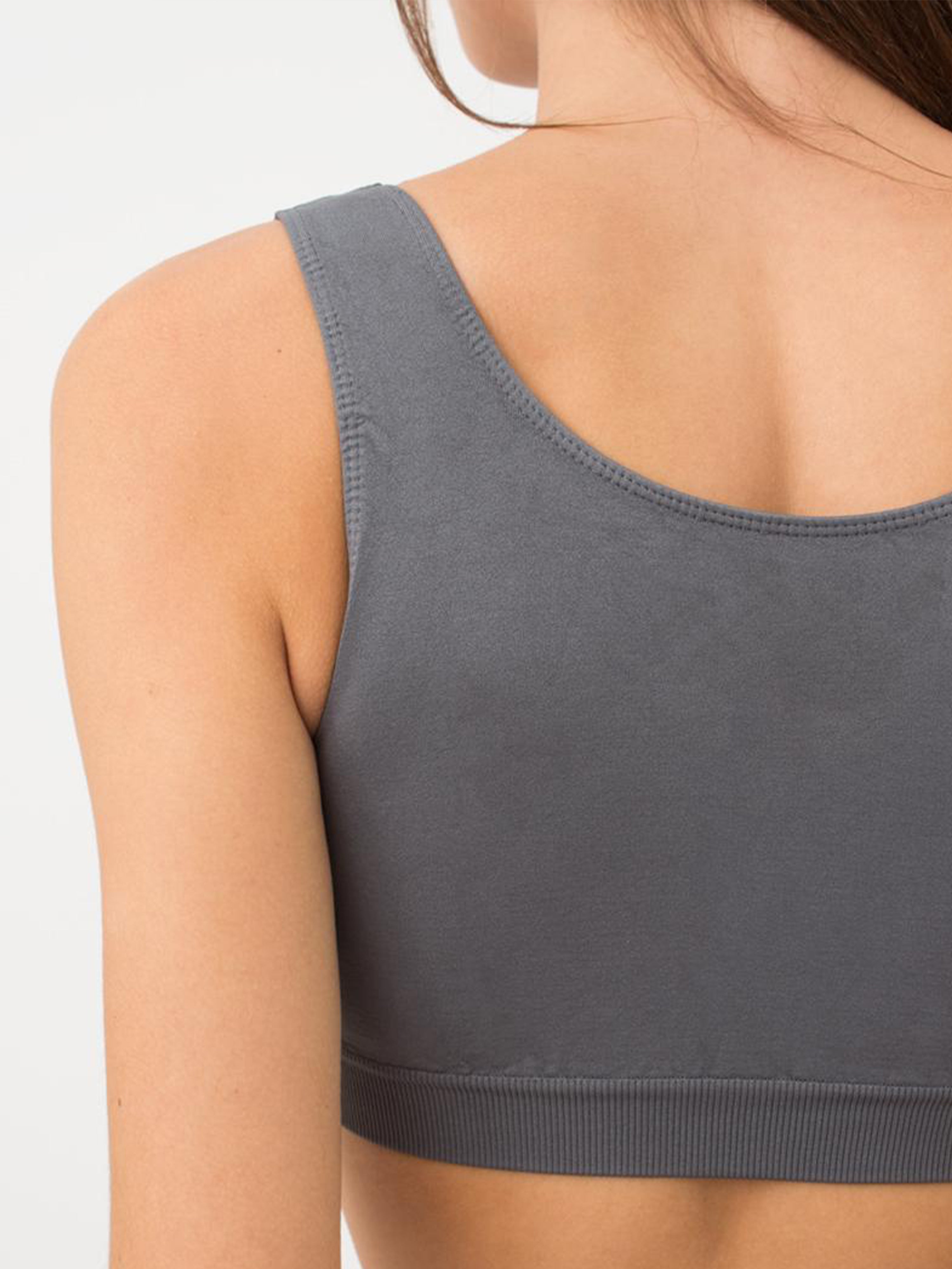 Seamless Wellness Bra in Dark Gray