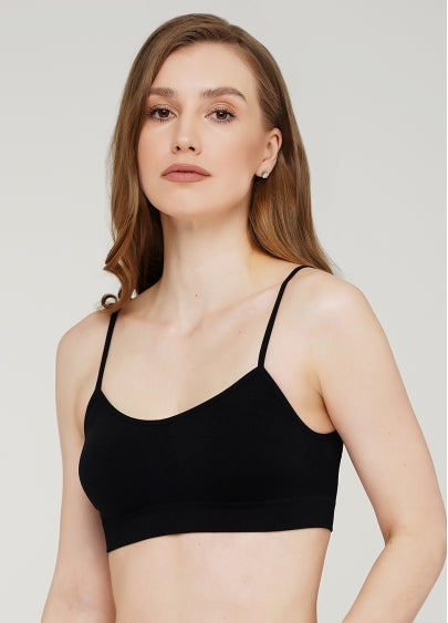 Seamless Cami Bra in Black