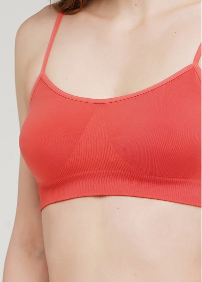 Seamless Cami Bra in Coral