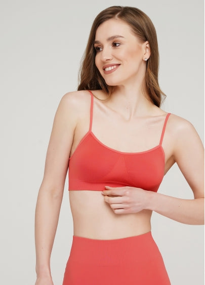 Seamless Cami Bra in Coral