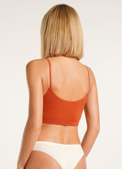 Seamless Cami Bra in Deep Orange