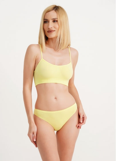 Seamless Cami Bra in Pastel Yellow