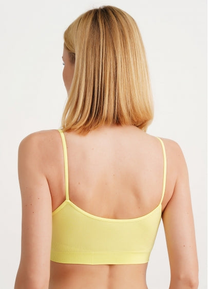 Seamless Cami Bra in Pastel Yellow