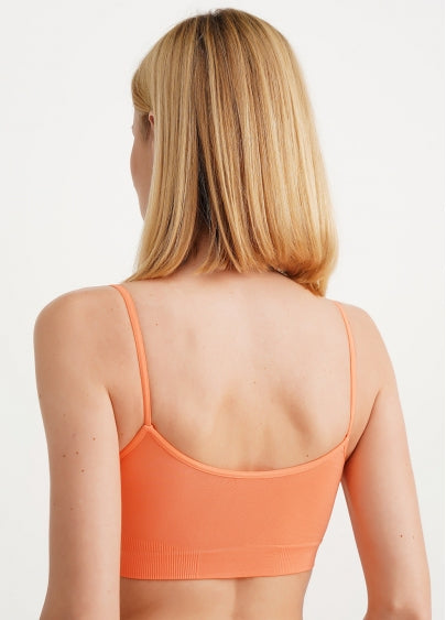 Seamless Cami Bra in Pastel Orange