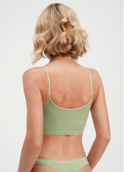 Seamless Cami Bra in Light Green