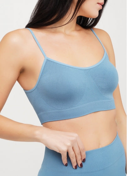 Seamless Cami Bra in Dusk Blue