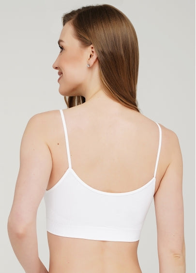 Seamless Cami Bra in White