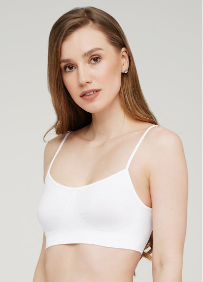 Seamless Cami Bra in White