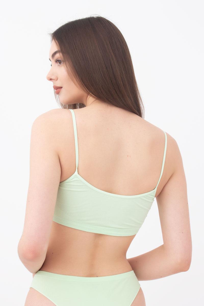 Seamless Cami Bra in Green Ash