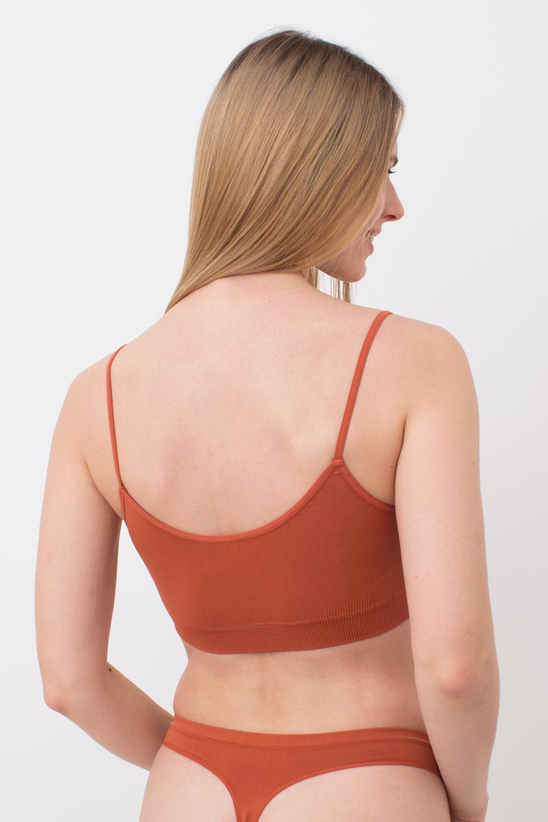 Seamless Cami Bra in Deep Orange