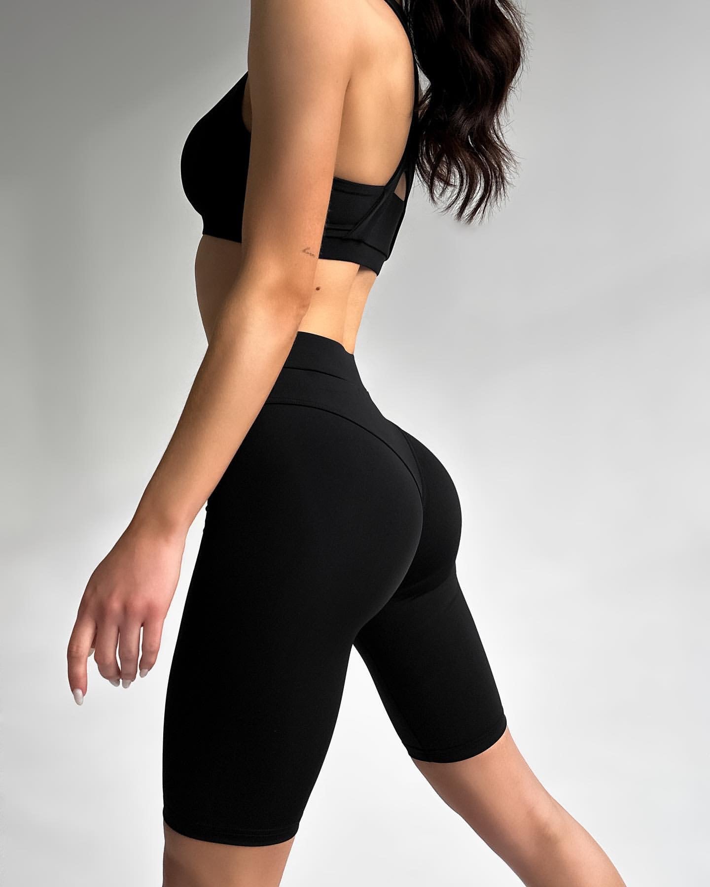 GalaxyS Racerback Sports Bra in Black