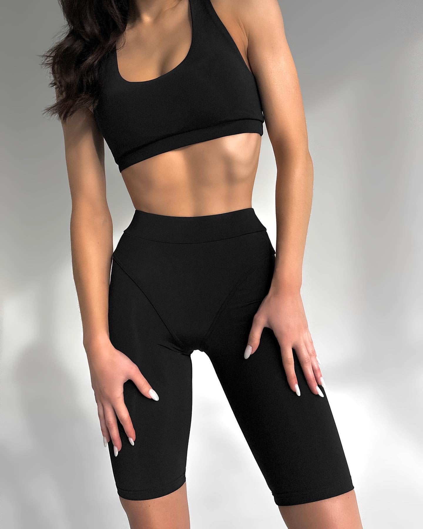 GalaxyS Racerback Sports Bra in Black