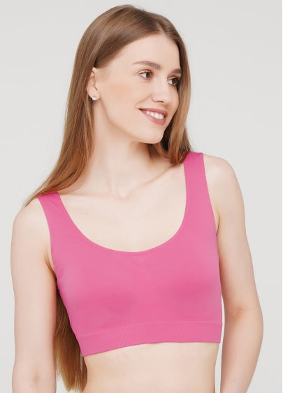 Seamless Wellness Bra in Bubblegum