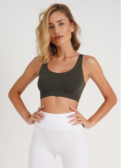 Seamless Wellness Bra in Khaki