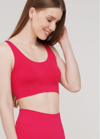 Seamless Wellness Bra in Deep Pink