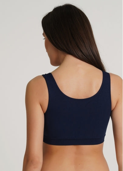 Seamless Wellness Bra in Navy Blue