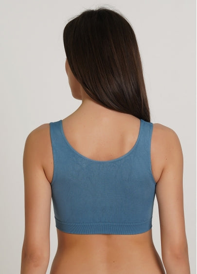 Seamless Wellness Bra in Dusk Blue