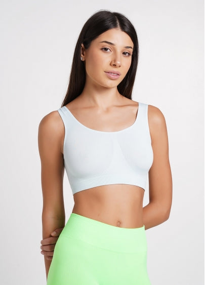 Seamless Wellness Bra in Icy Blue