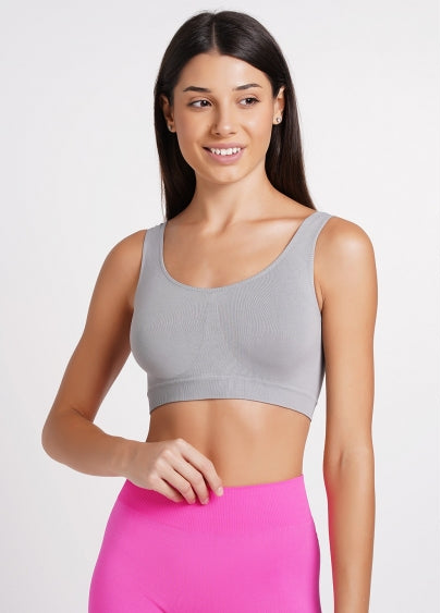 Seamless Wellness Bra in Gray