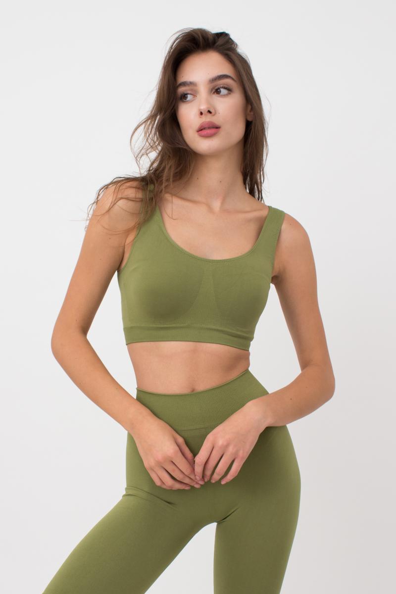 Seamless Wellness Bra in Olive