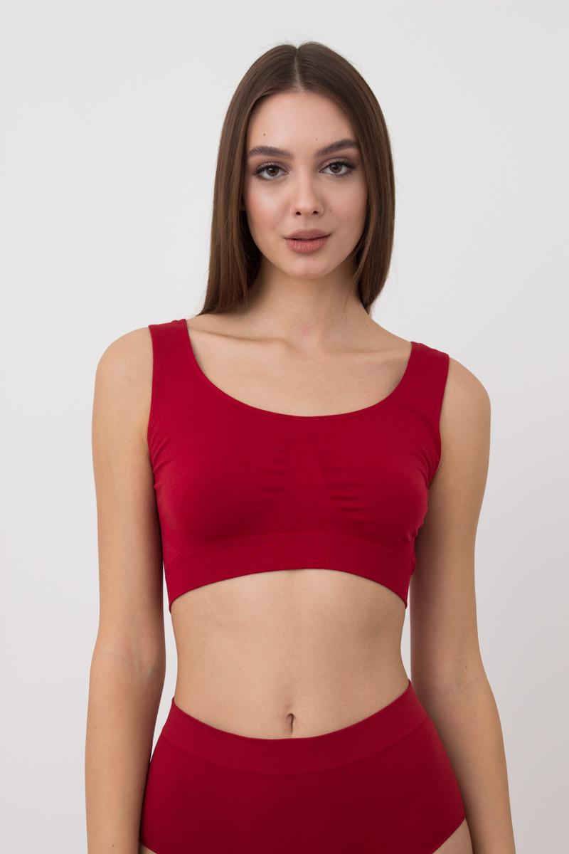 Seamless Wellness Bra in Wine