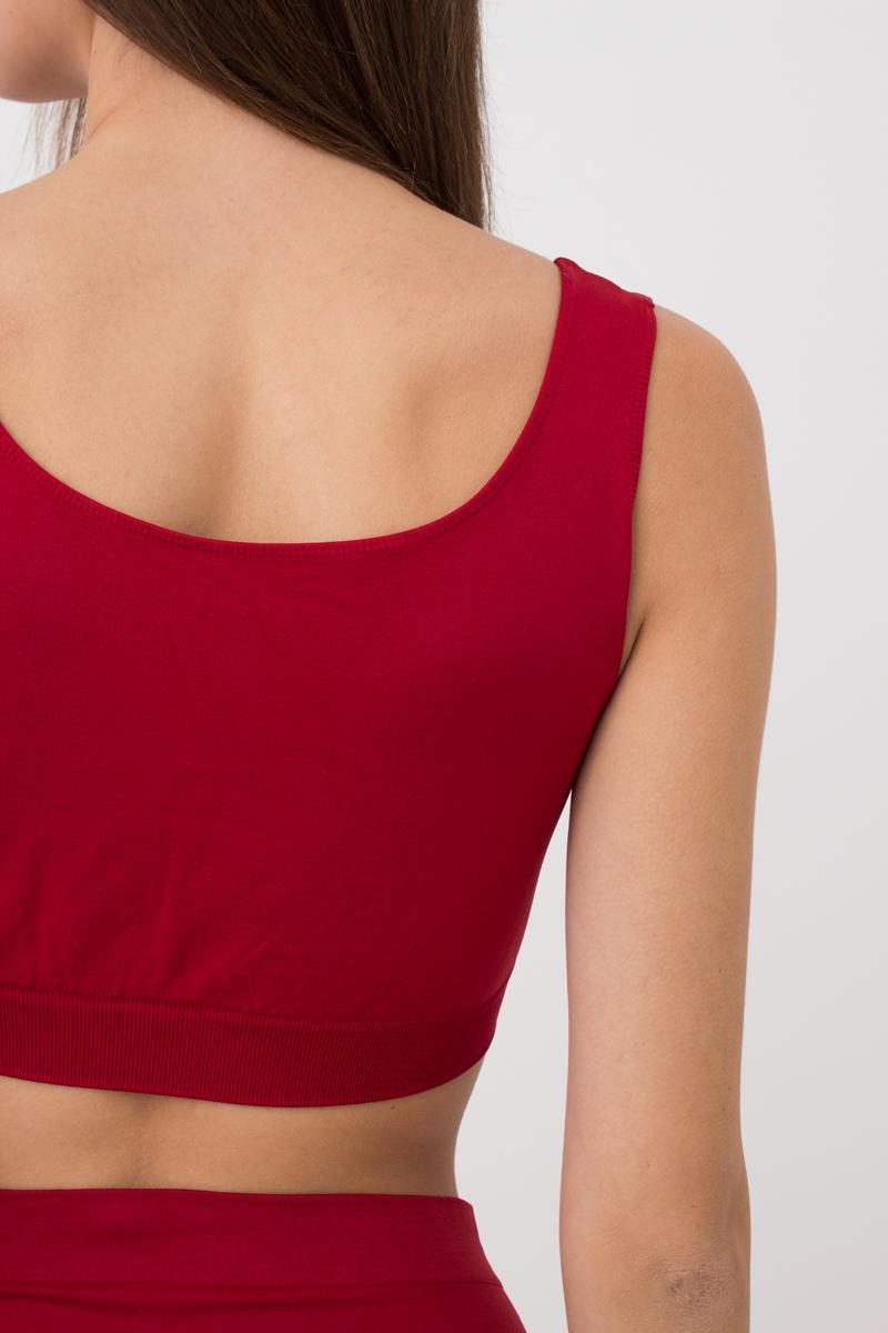 Seamless Wellness Bra in Wine