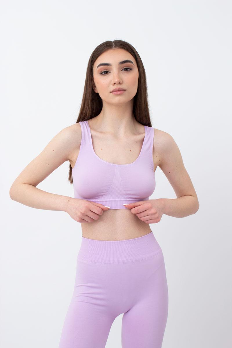 Seamless Wellness Bra in Light Purple