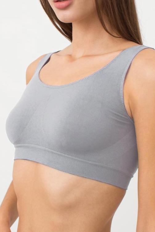 Seamless Wellness Bra in Gray