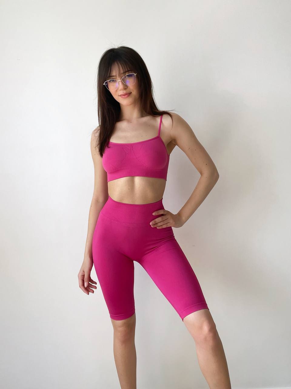 Seamless Cami Bra in Fuchsia