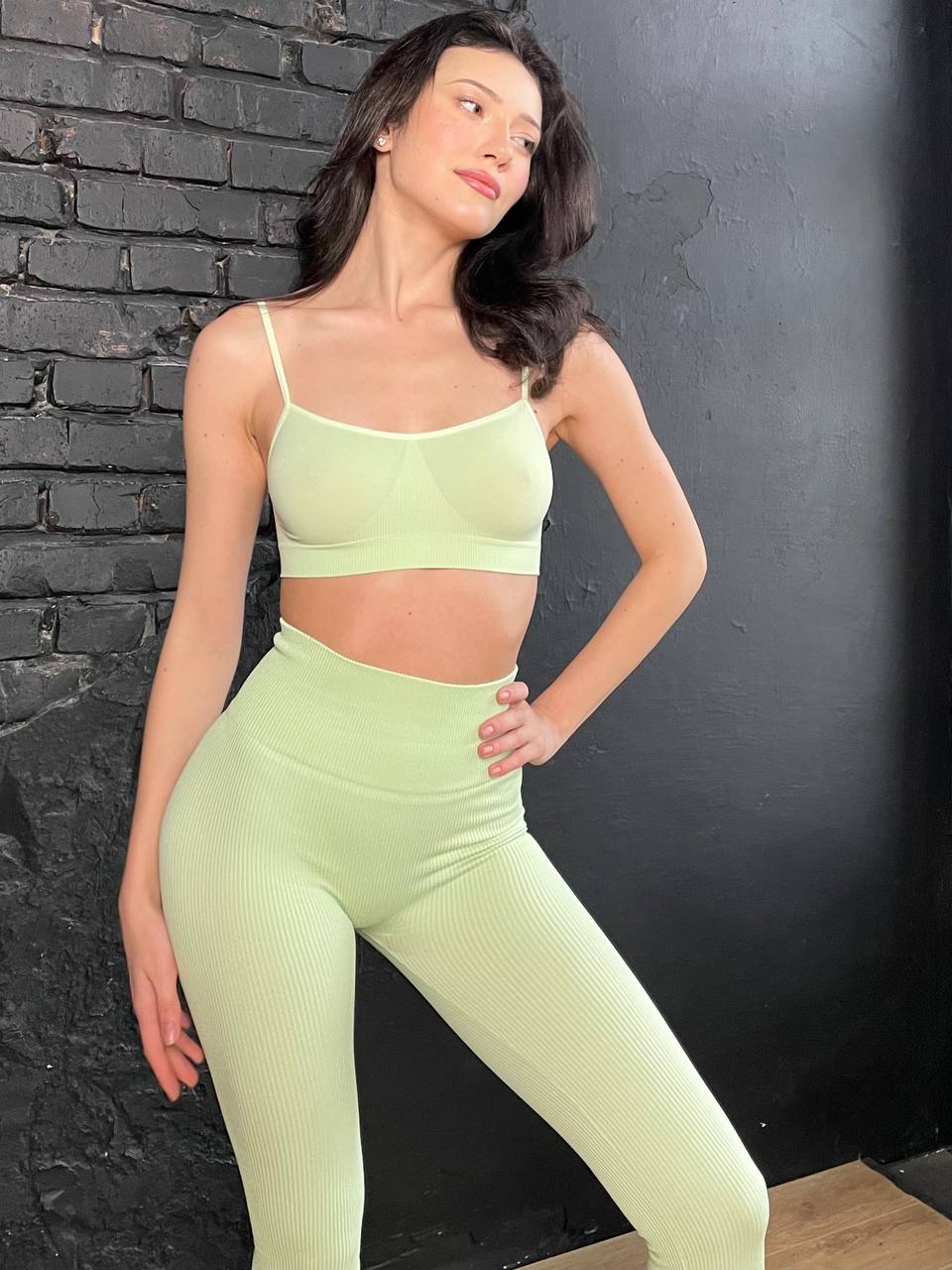 Seamless Cami Bra in Pistachio